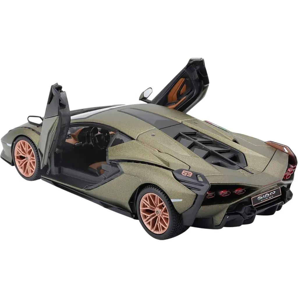 Автомодель Bburago Lamborghini Sian FKP 37 1:24 Metallic Green (18-21099) [119119] - фото 3