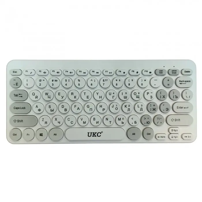 Бездротова клавіатура mini та миша keyboard 5263 + приймач Біла - фото 2