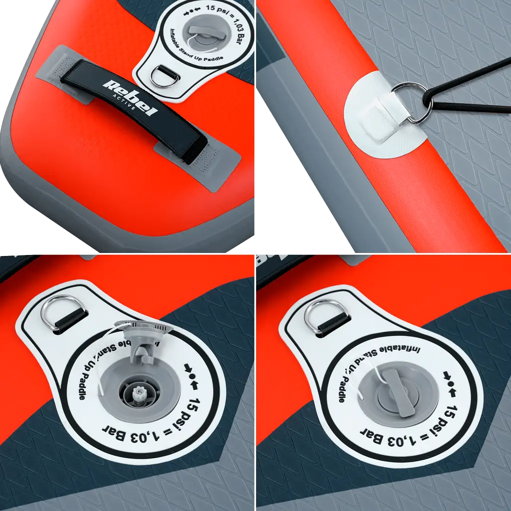 SUP доска Rebel Active 350 см с аксессуарами сапборд 150 кг 350 x 81 х 15 см Orange - фото 5