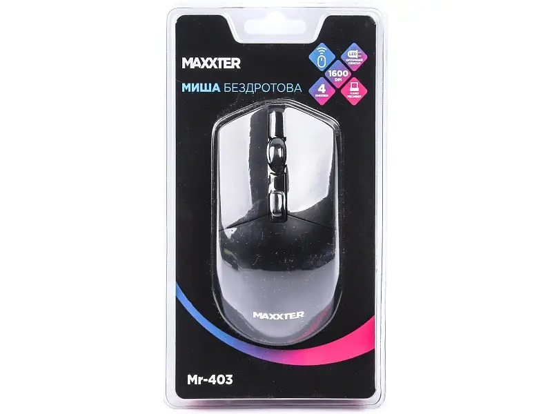 Мышь Maxxter Mr-403 Black - фото 3
