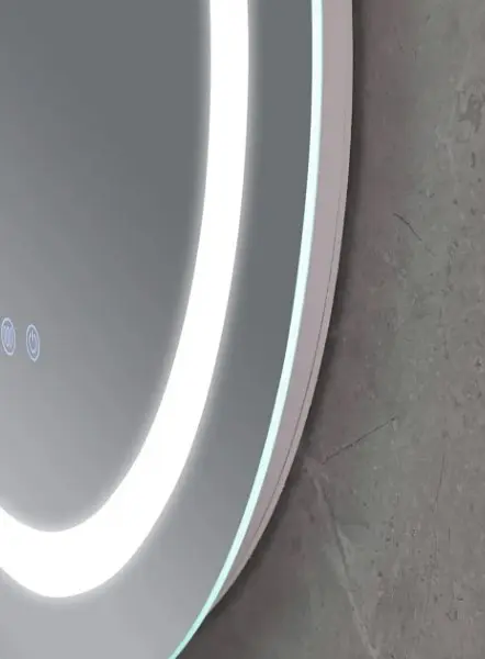 Дзеркало Mixxus PLAIN MC02-60-CASE з LED Touch, Anti-fog, димером, рег. яскравості, годинником (MI6661) - фото 2