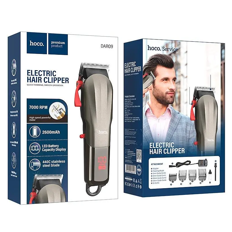 Машинка для стрижки волос HOCO Admire Hair clipper DAR09 |4-5h, 440C SS Blade, LED Display| - фото 2