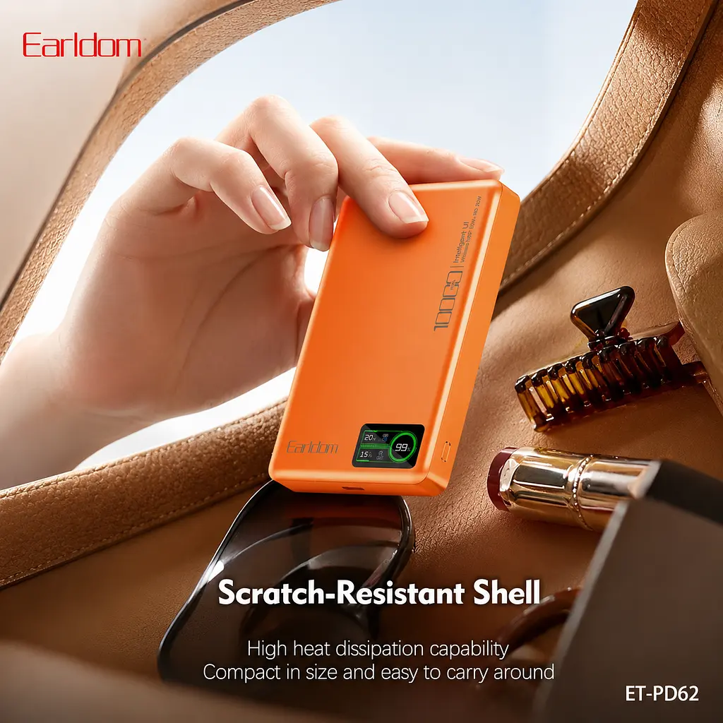 Power Bank 10000 mAh Earldom ET-PD62 MagSafe 20W PD Cosmic Orange - фото 7