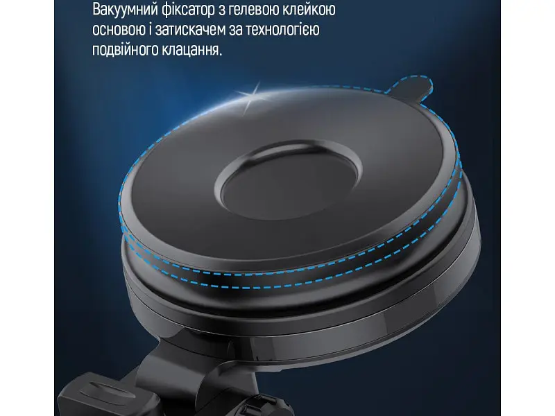 Автомобільний тримач для смартфона ColorWay Dashboard Car Wireless Charger 15W Black (CW-CHAW037Q-BK) - фото 6