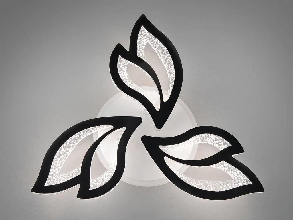 Люстра стельова LED Diasha 2455/3BK, 55W, 3200K-6500K, чорний акрил, сучасний стиль, з пультом, диммер - фото 3