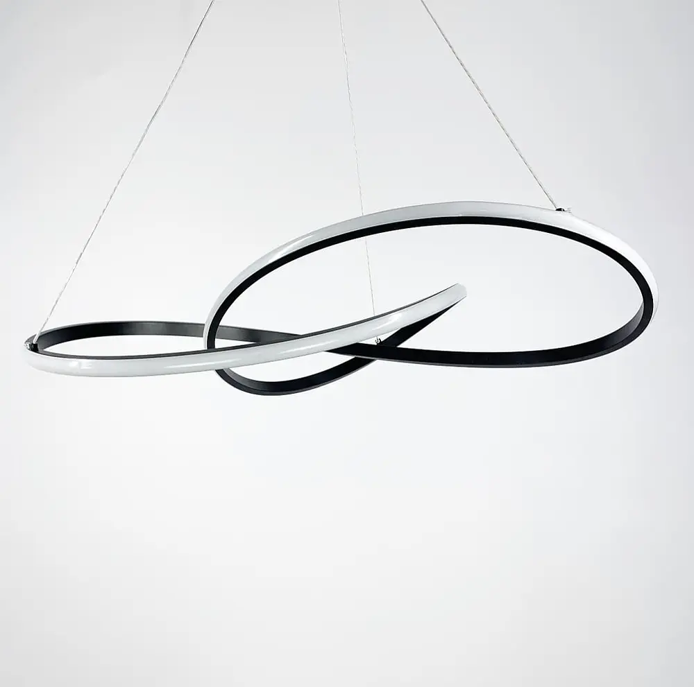 Подвесная LED люстра в черном корпусе 100х52 см Line F | Ст. SG12-1000 BK - фото 4