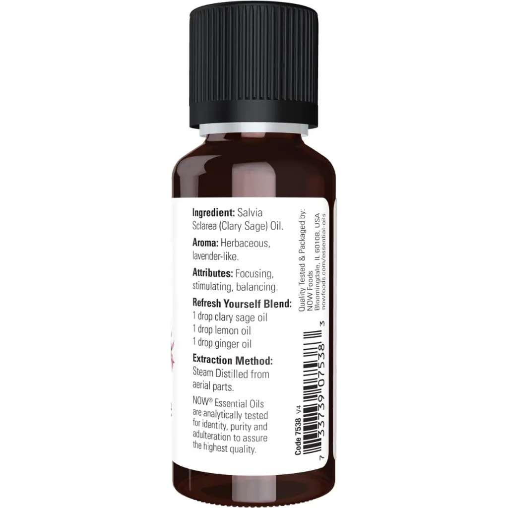 Ефірна олія шавлії мускатної Now Foods Clary Sage Oil 30 мл - фото 3