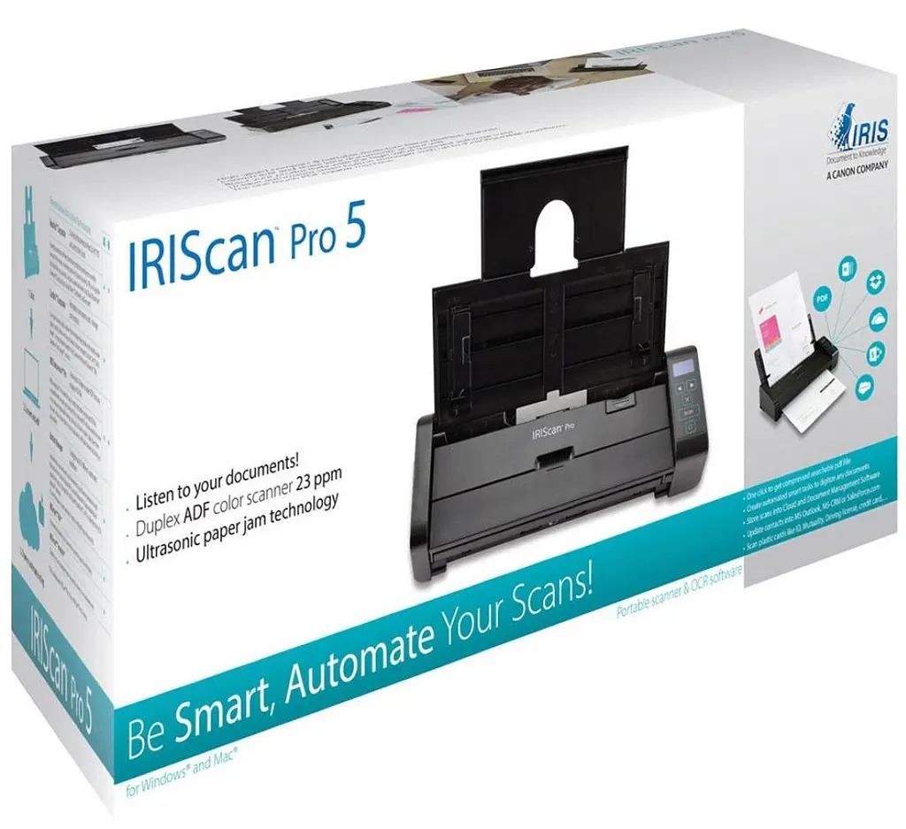 Сканер A4 Canon IRIScan Pro 5 (600x600dpi USB ADF 23стор/хв протяжний чорний) (459035) - фото 6