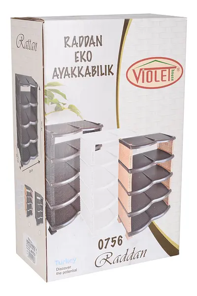 Етажерка Violet House Еко Beige Ротанг, поліпропілен, 80,5х48х30 см, бежева (0756 Рот Эко BEIGE 48*30*79 см) - фото 2