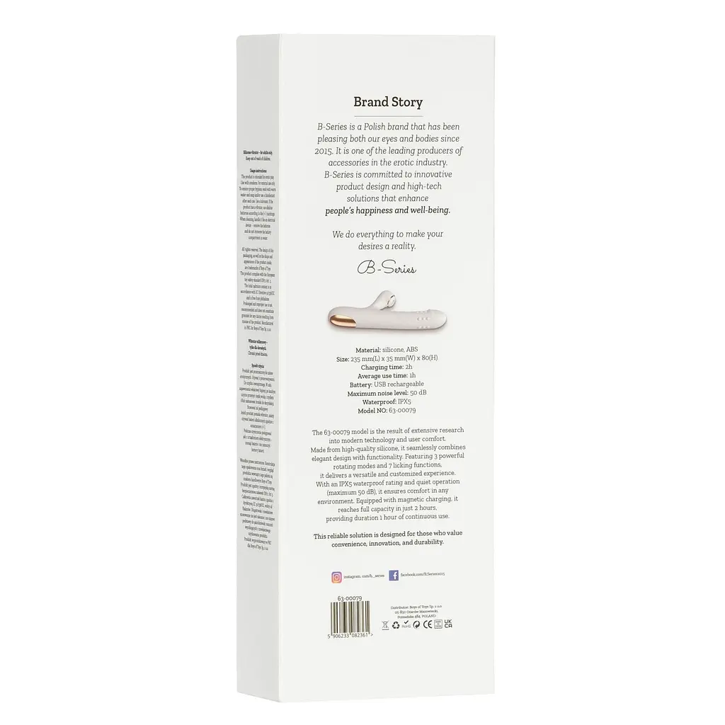 Вібратор-кролик Boys Of Toys B Series Fox Silicone Vibrator 3 функції обертання, 7 лизання - фото 7