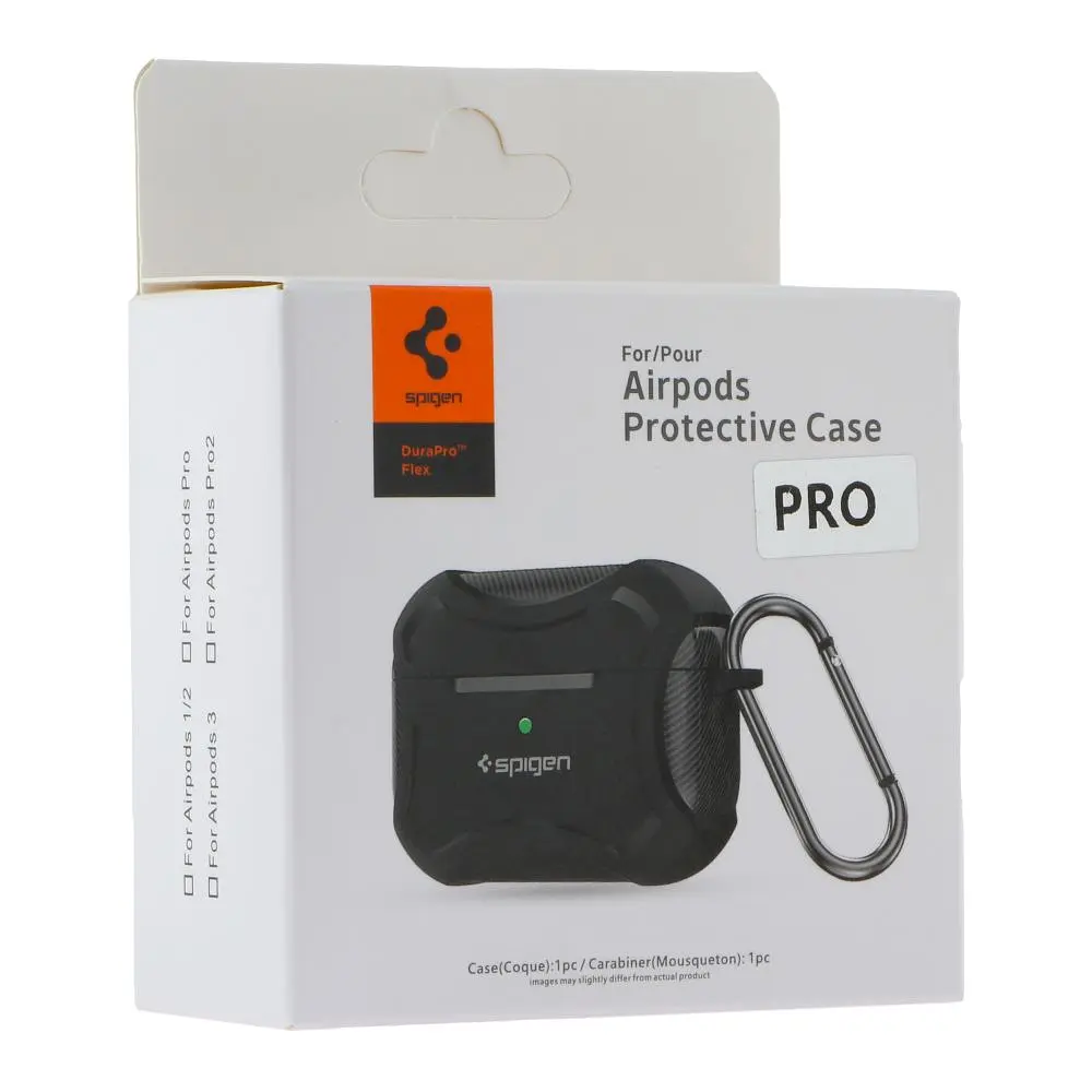 Футляр із карабіном Spigen DuraPro Flex Airpods Pro 2 Black (35270_3345650) - фото 2