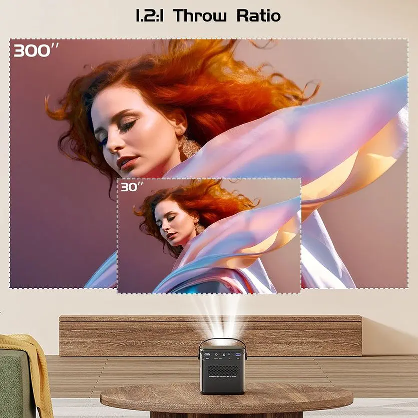 Портативный проектор Full HD TouYinger G5 с аккумулятором 15000 mAh XPRO (G5 (battery)_22399) - фото 6