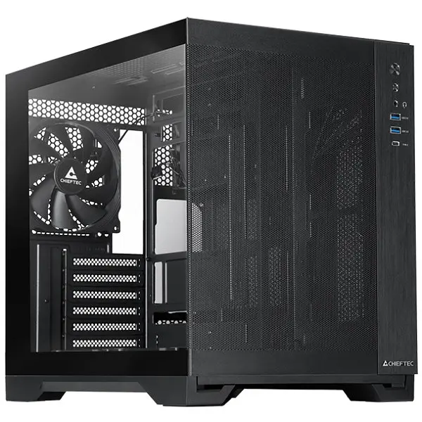 Корпус Chieftec VISIO AIR GM-30B-M-OP ATX, без Блок живлення, Чорний