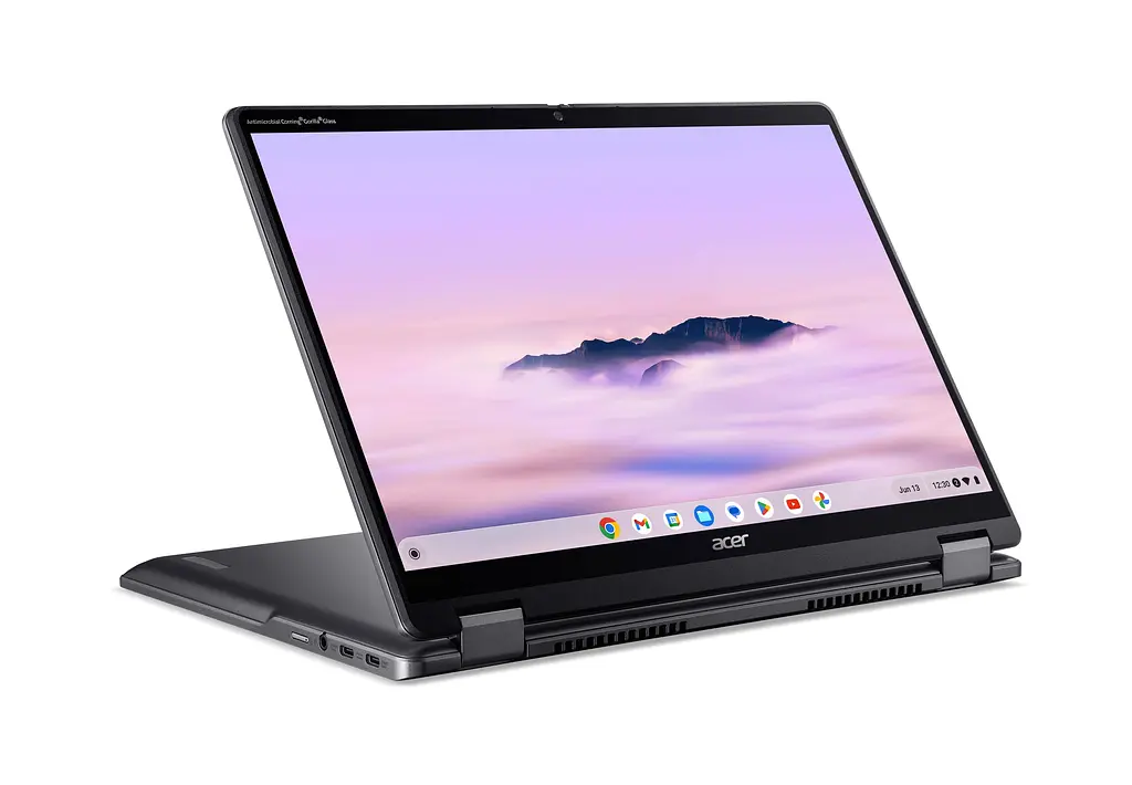 Ноутбук Acer Chromebook Plus Spin 514 CP514-4HN 14' WUXGA IPS Touch, Intel 3-100U, 8GB, F256GB, UMA, ChromeOS, сірий (NX.KYQEU.001) - фото 9