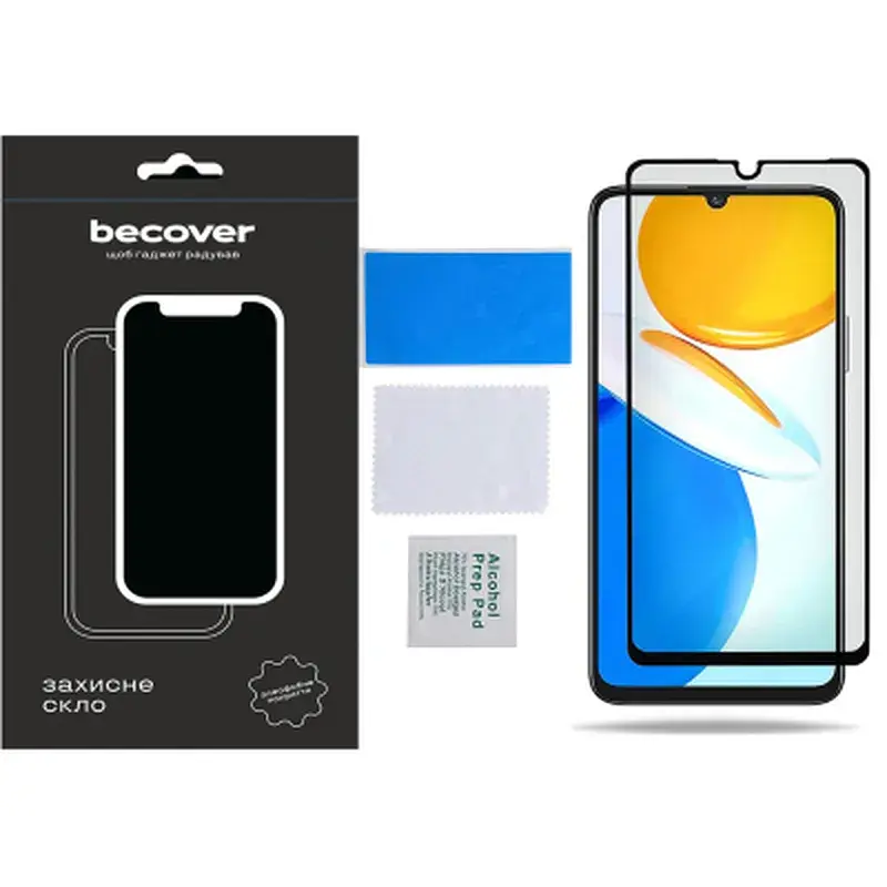 Скло захисне BeCover Honor X7/X7A Black (710104) - фото 4