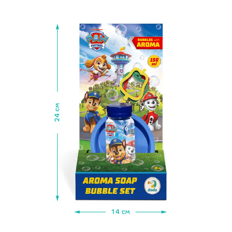 Ароматичні мильні бульбашки "Paw Patrol" DoDo Toys 200732 об'єм 150 мл, 3 палички - фото 2
