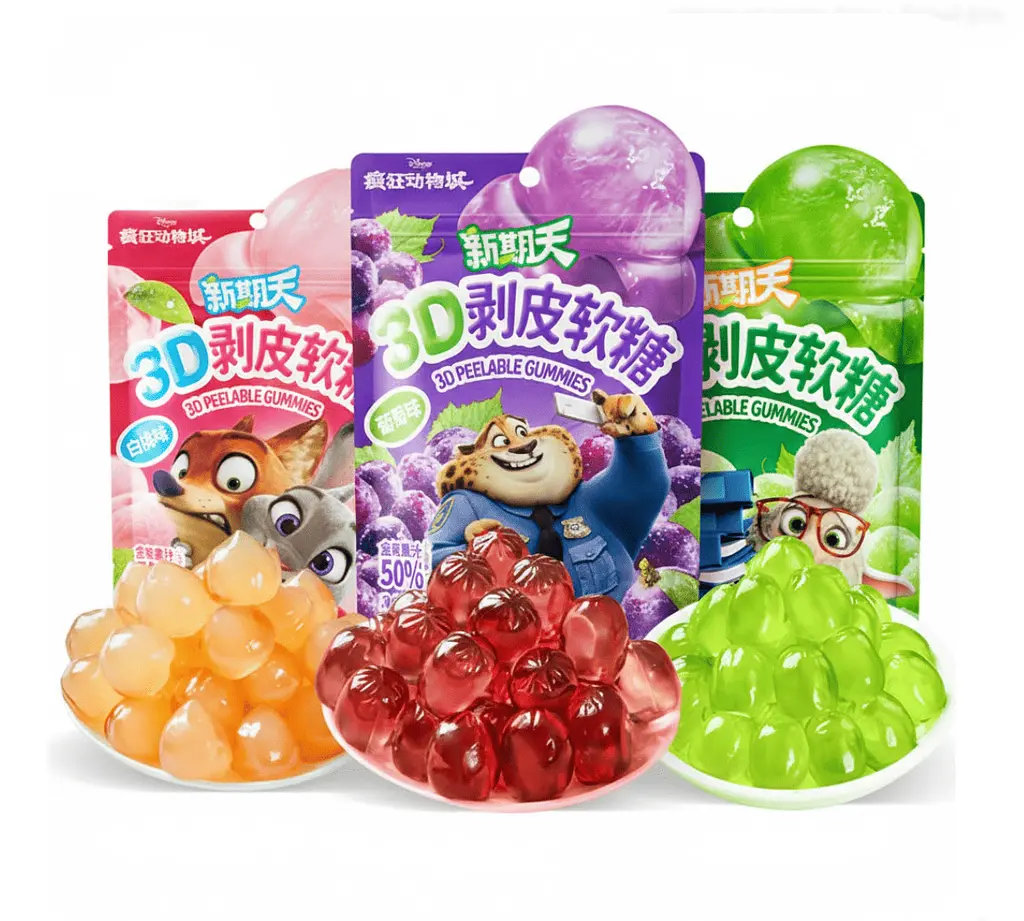Жувальні цукерки Peelable Gummies 3D Disney Zootopia Grape Candy 75г - фото 4