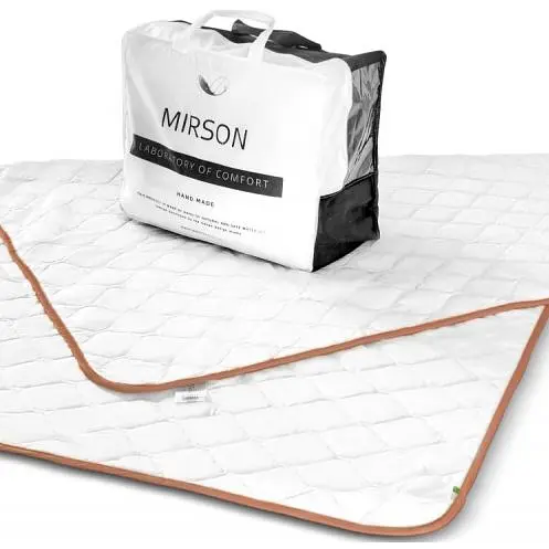 Ковдра вовняна MirSon Gold Silk №053 літня 200x220 см біла - фото 2