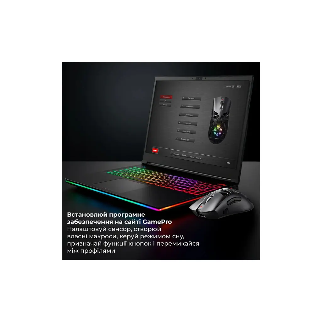 Мишка GamePro Genesis Spider Wireless/Bluetooth/USB Black (GM870B) - фото 8