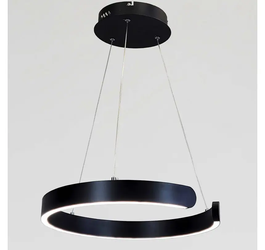Світлодіодна підвісна люстра Artlight 2462/400BK із розімкненим чорним кільцем, 30W - фото 3