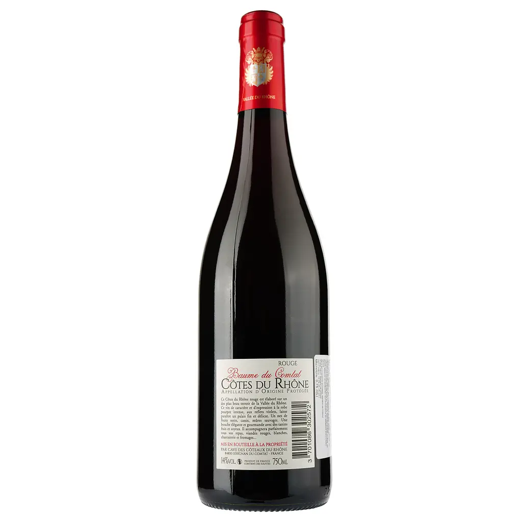 Уцінка. Вино Baume du Comtat Rouge AOP Cotes du Rhone, червоне, сухе, 0,75 л  - фото 2