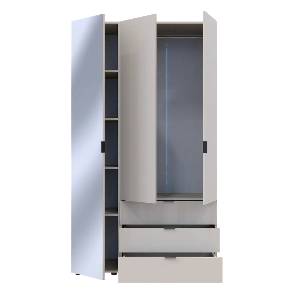 Шафа для одягу Doros Гелар Кашемір 2ДСП/Дзеркало 116.5х49.5х203.4 (80737655) - фото 5