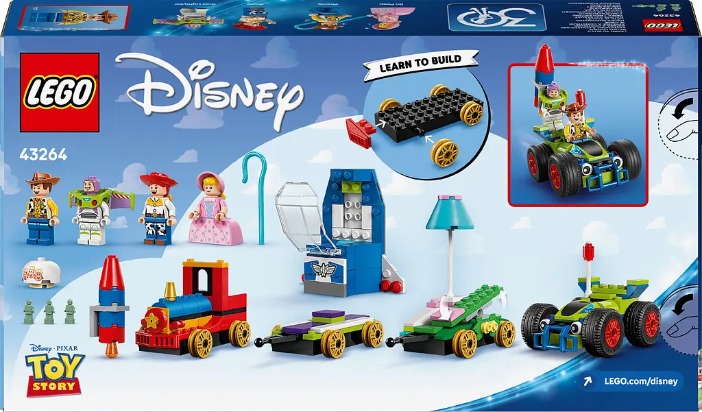 Конструктор LEGO Disney Pixar Святкування з Історії Іграшок: потяг і авто для перегонів 206 деталей (43264) - фото 19
