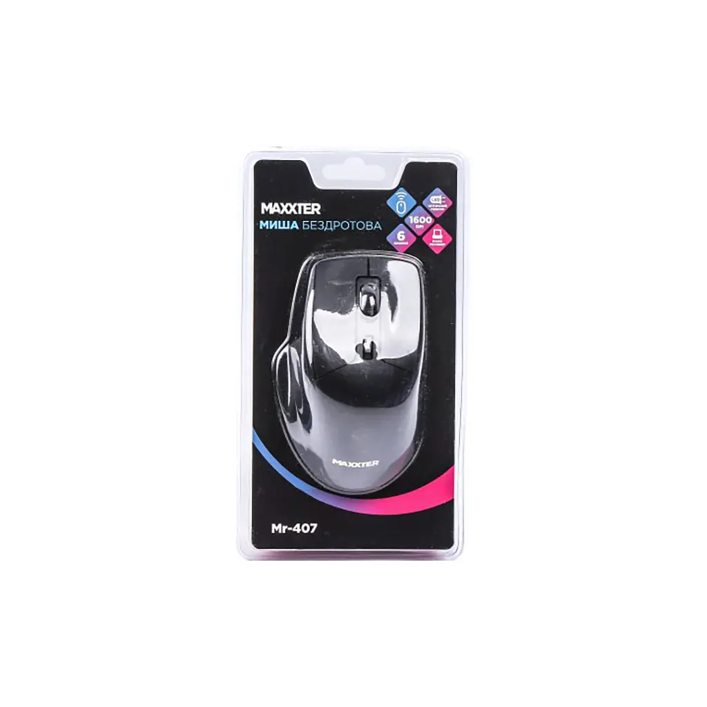 Мишка Maxxter Mr-407 Wireless Black (Mr-407) - фото 5