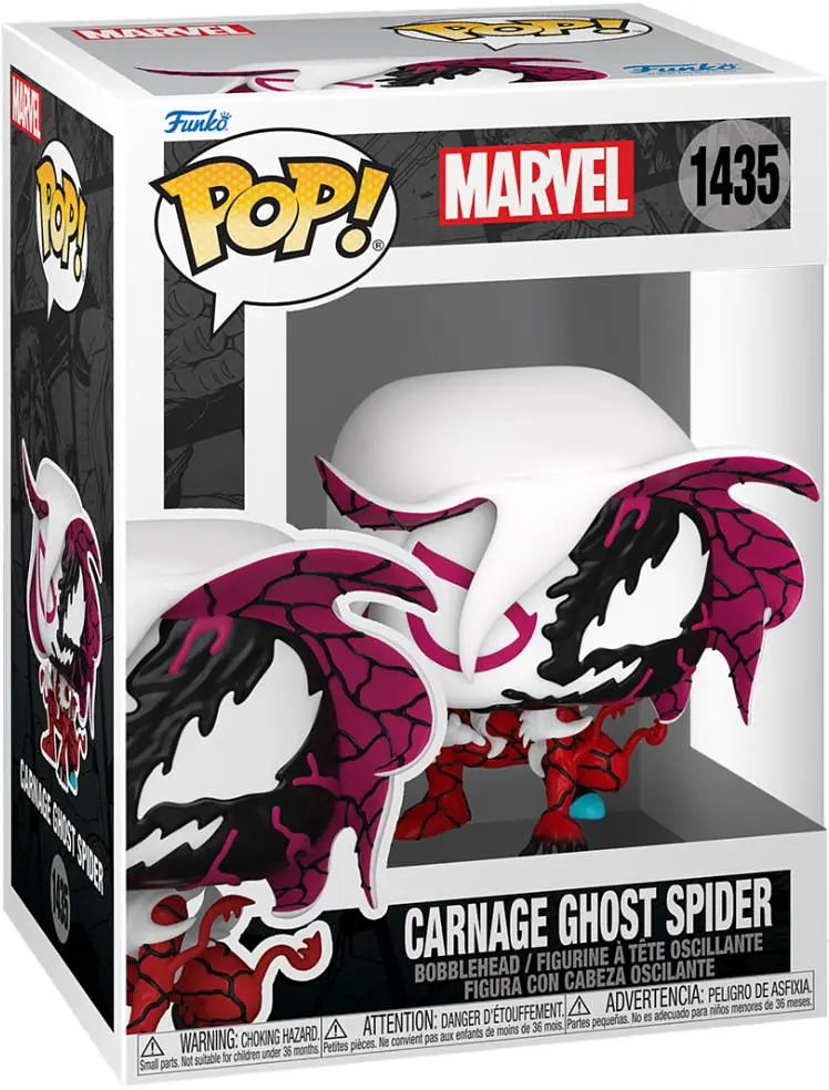 Фігурка Funko Pop Марвел Карнаж Гвен Стейсі Marvel Carnage Ghost Spider 10 см FP M CCS 1435 - фото 2