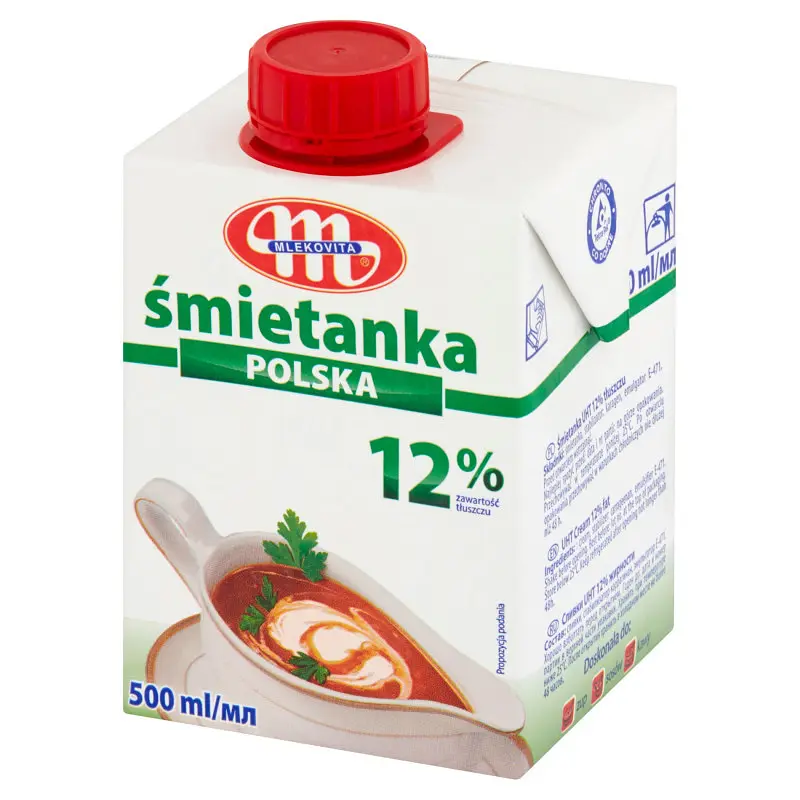 Вершки Mlekovita Śmietanka Polska 12% 500 мл.
