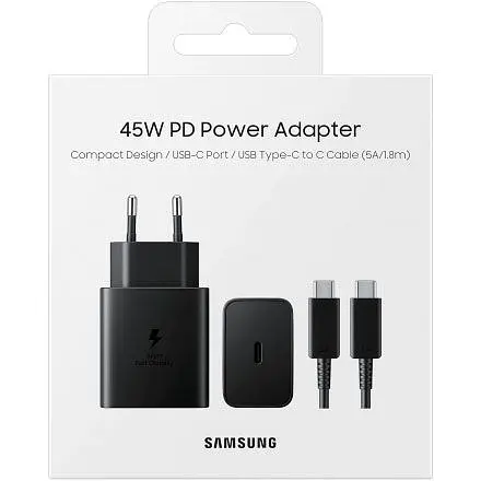 Зарядний пристрій Samsung 45W Power Adapter + Cable USB-C to USB-C Black (EP-T4510XBEGRU) [71466] - фото 5