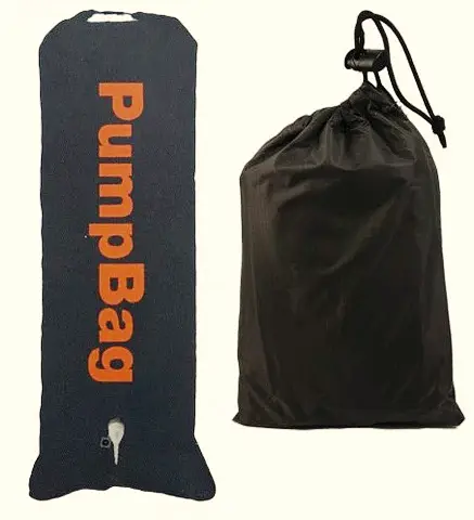 Великий гермомішок для речей та насос два в одному 100L Delta-Sport PumpBag сірий - фото 10