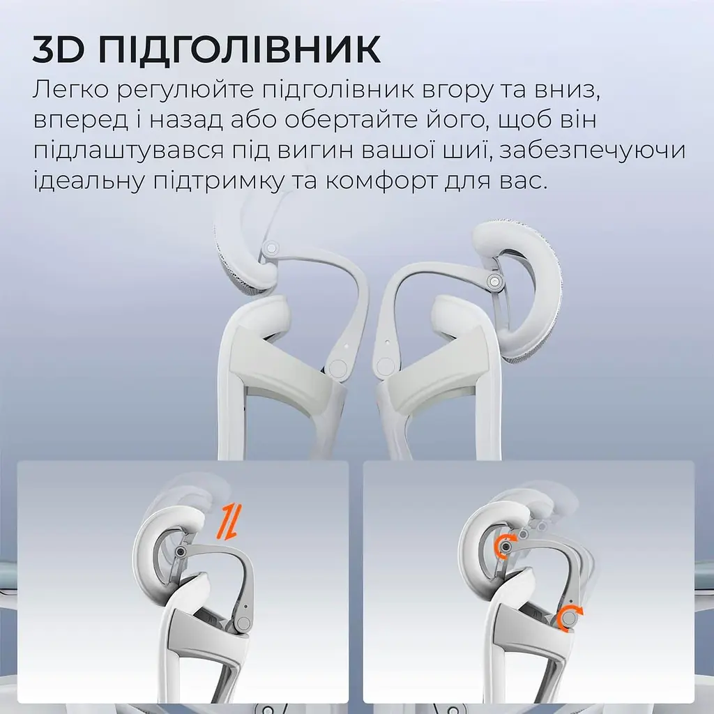 Офісне крісло Sihoo DORO C300 Pro Mesh White with footrest (DORO-C300-PRO-M102-JT) - фото 12