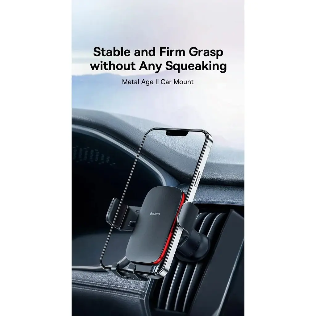 Автотримач Baseus Metal Age 2 Gravity Car Mount (Air Outlet Version) (SUJS000013) - фото 9