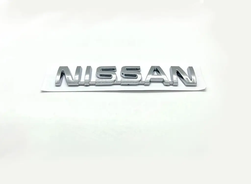 Емблема напис Nissan Хром 122х22 мм на скотчі (Завод) - фото 5