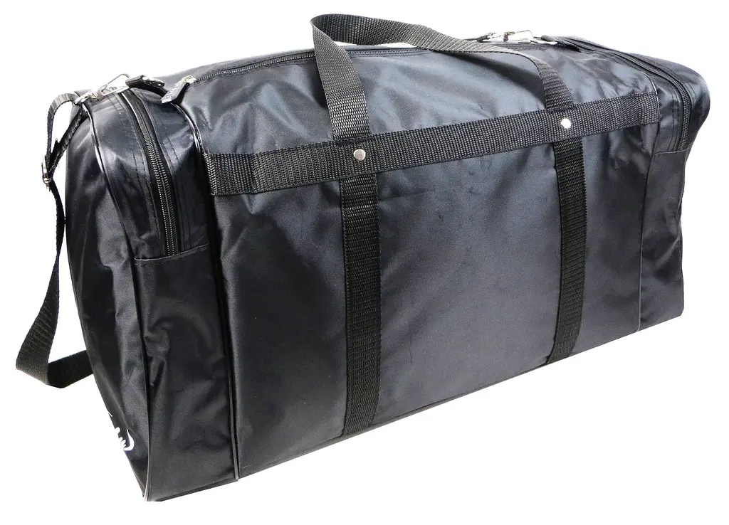 Сумка дорожня середня Wallaby 340-7 з нейлону 38 л 54×29×25 см Чорна - фото 4