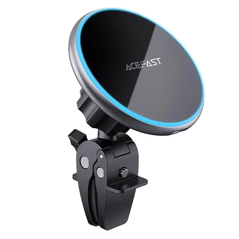 Автотримач для телефону із БЗП ACEFAST D3 magnetic wireless charging car holder сріблястий - фото 2