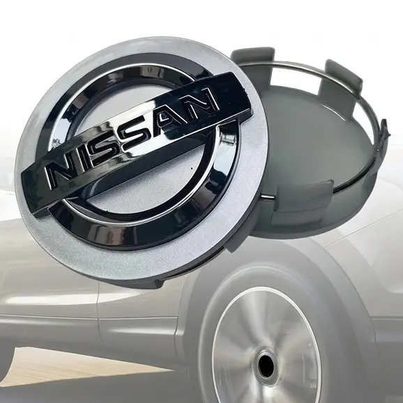 Ковпак колеса Nissan срібло 60/57 мм пластик 1 шт (ковпачок, заглушка диска)