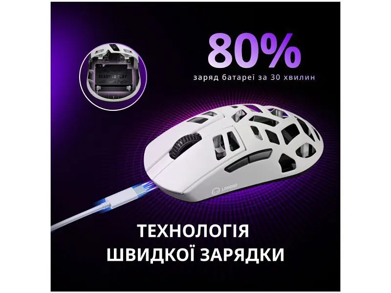 Миша Lorgar MSE90W White (LRG-MSE90W-WH) - фото 5