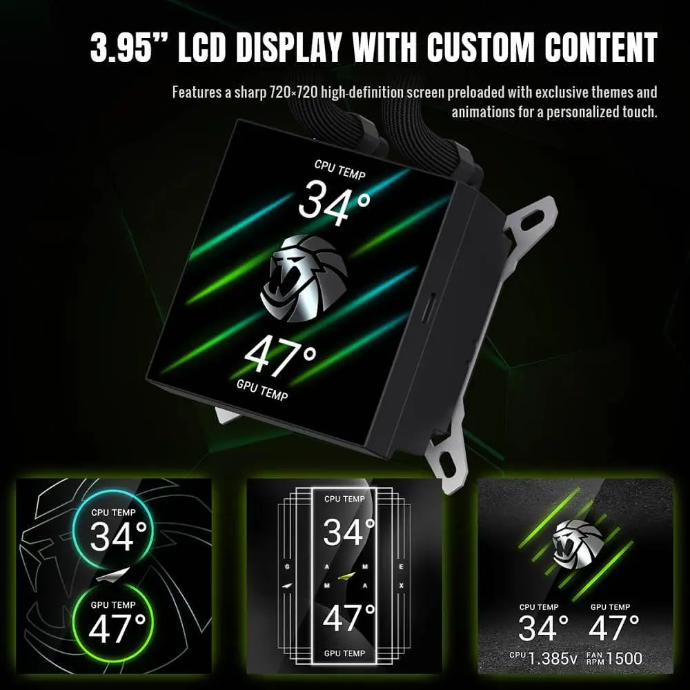 СВО GameMax Glacier 240 LCD Black (GLACIER 240 LCD BK) - фото 10