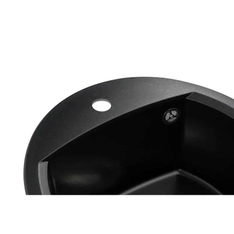 Мийка кухонна GRANADO RONDA black shine з сифоном (470*490mm.) (gr2201) - фото 5