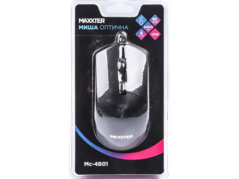 Миша Maxxter Mc-4B01 Black - фото 3