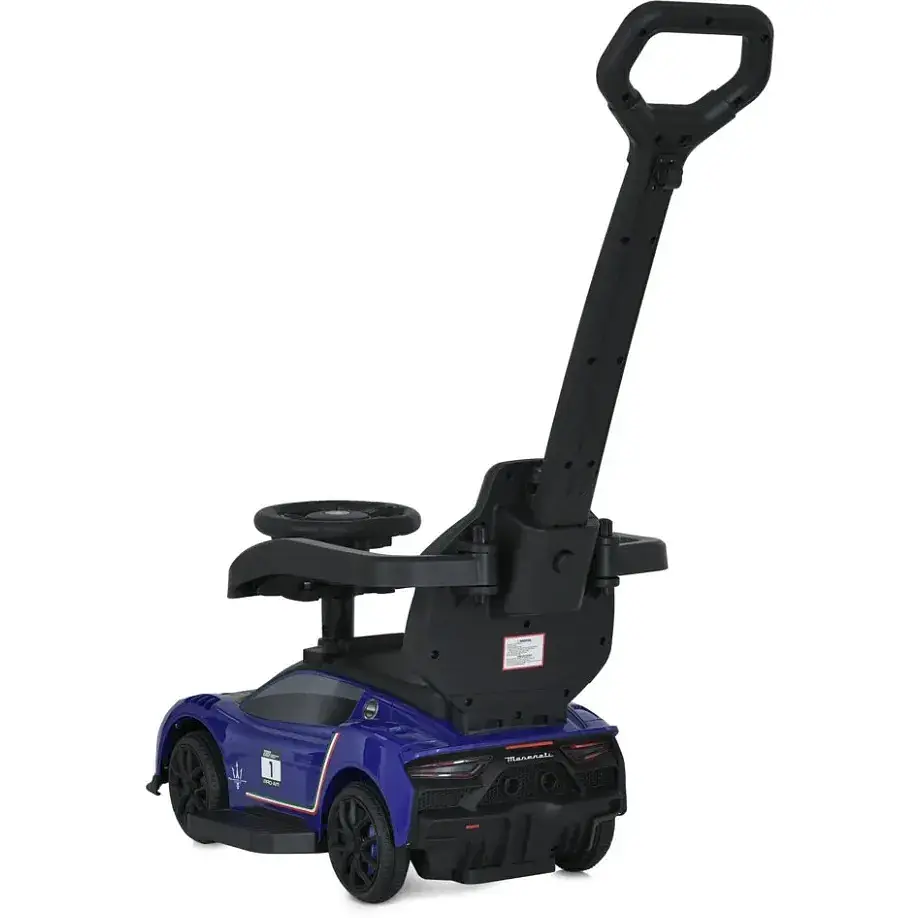 Дитяча каталка-толокар 2 в 1 Bambi M 5106-4 з батьківською ручкою синій - фото 4