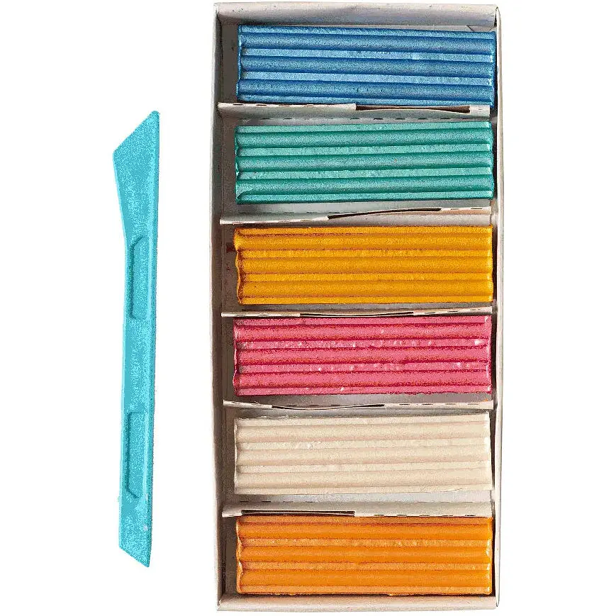 Набор воскового пластилина Гамма Творчество 6х72 г перламутровый со стеком   - фото 2