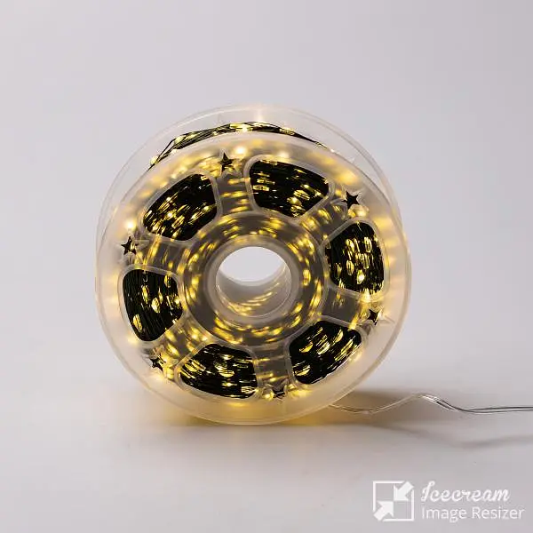 Гірлянда Роса нитка 2000 LED довжина 200 м з пультом від мережі зелена, жовтий - фото 12