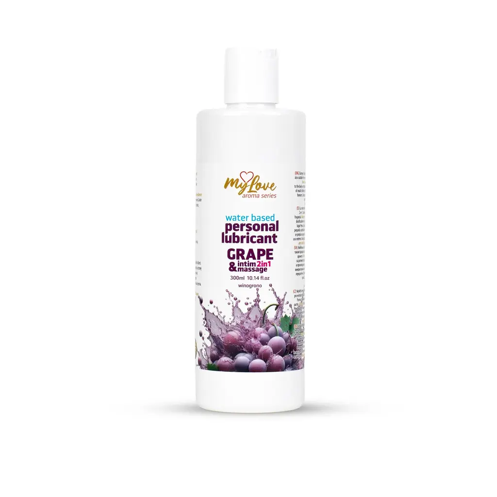 Лубрикант Boys Of Toys MyLove Aroma Series IntimMassage Grape 2в1 та масажний гель, 300 мл