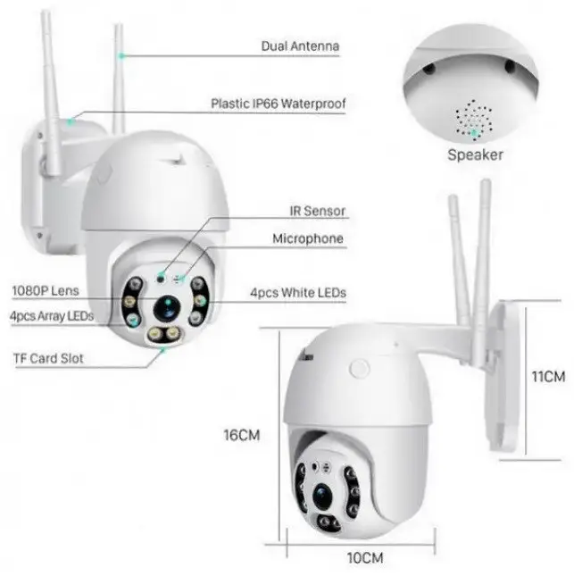 Вулична камера відеоспостереження UKC Camera CAD N3 WIFI IP поворотна з віддаленим доступом - фото 8