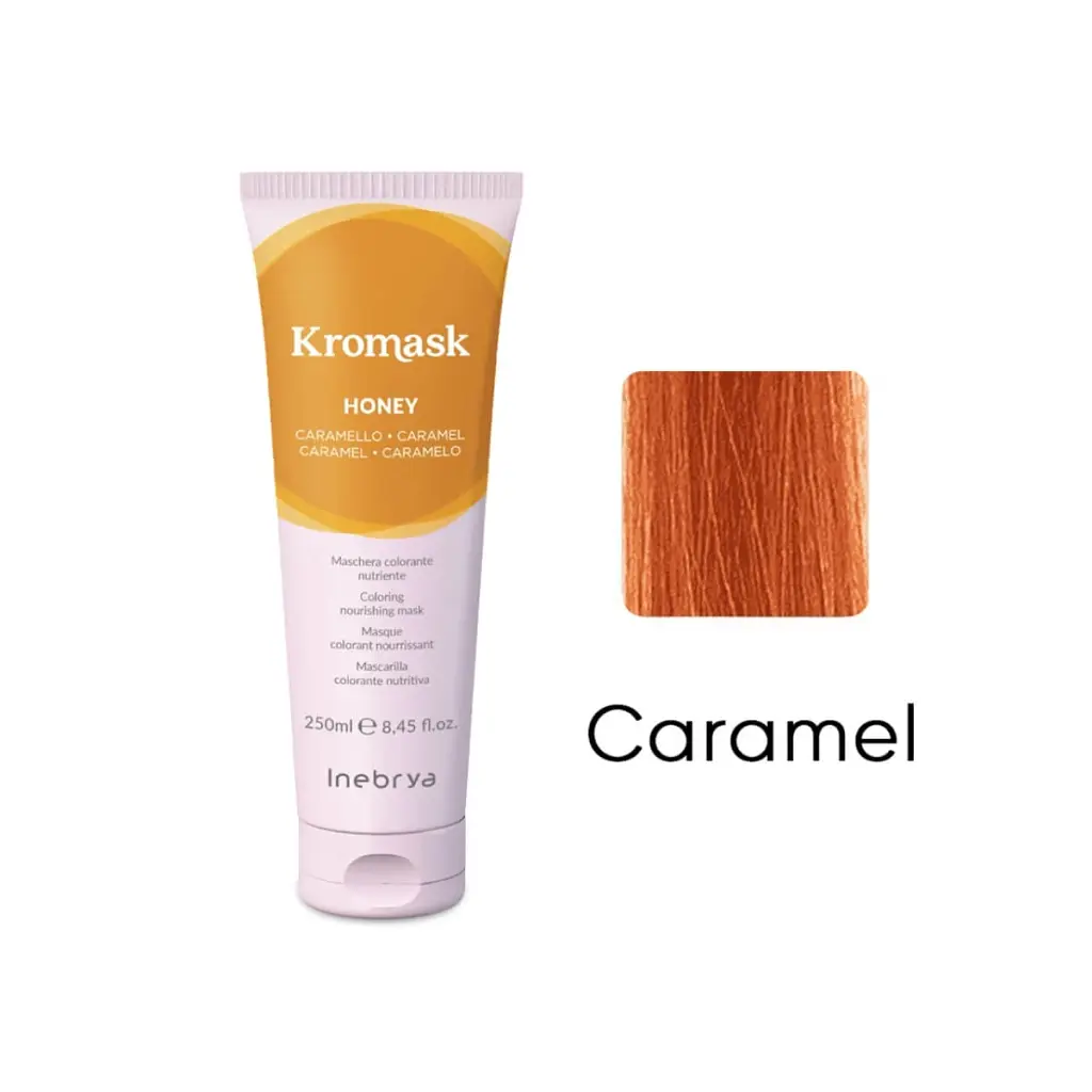 Тонувальна маска для волосся Inebrya Kromask Caramello карамель 250 мл - фото 2