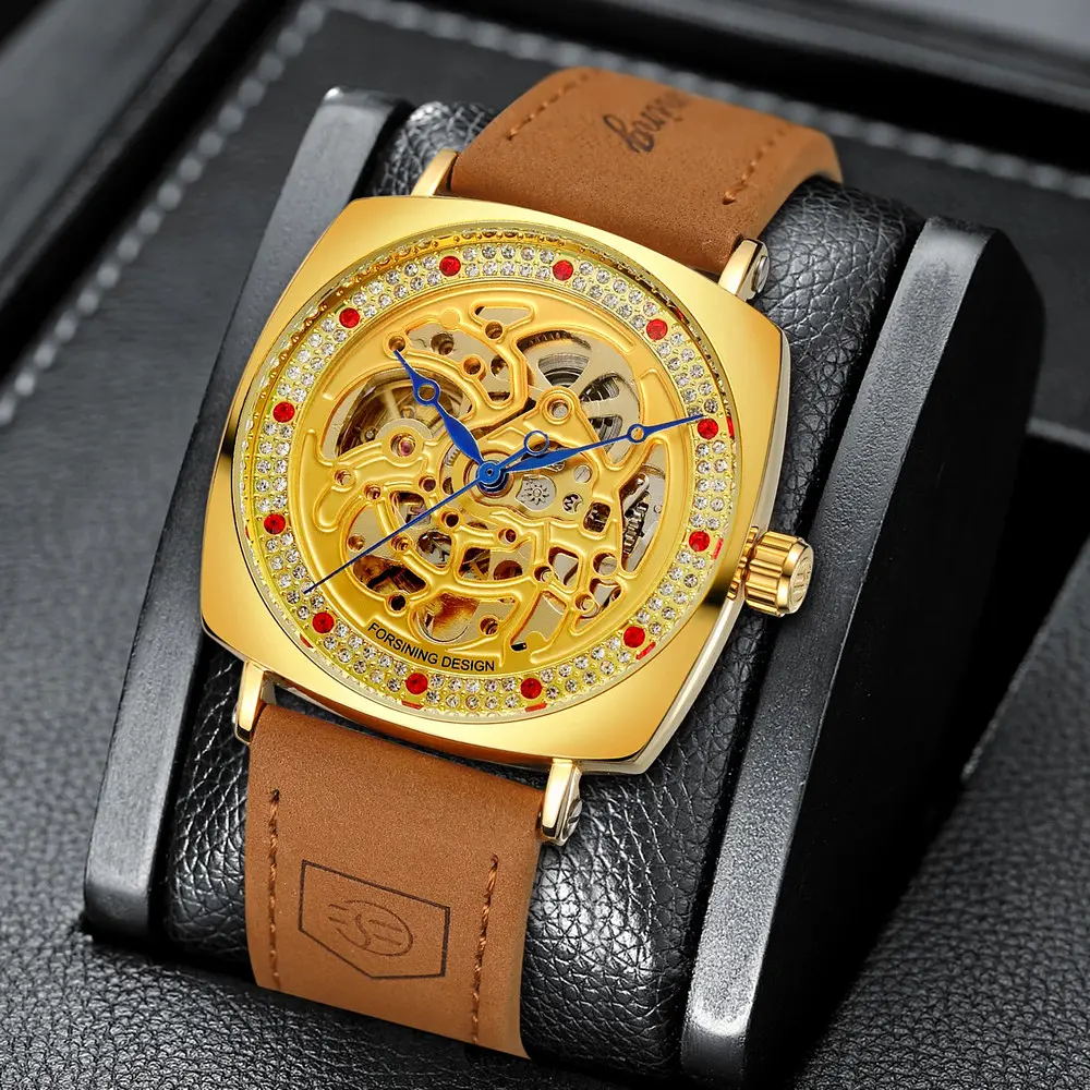 Чоловічий наручний годинник 8274 Gold Forsining acs0031400 - фото 4