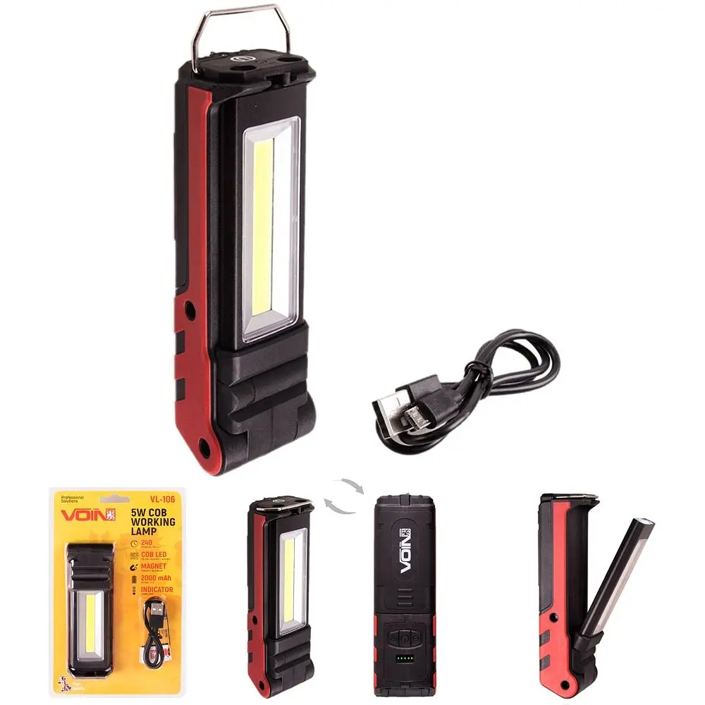 Переносная лампа Voin 5W-COB+2х3W XPE/Power Bank 2000mAh (VL-106) - фото 6